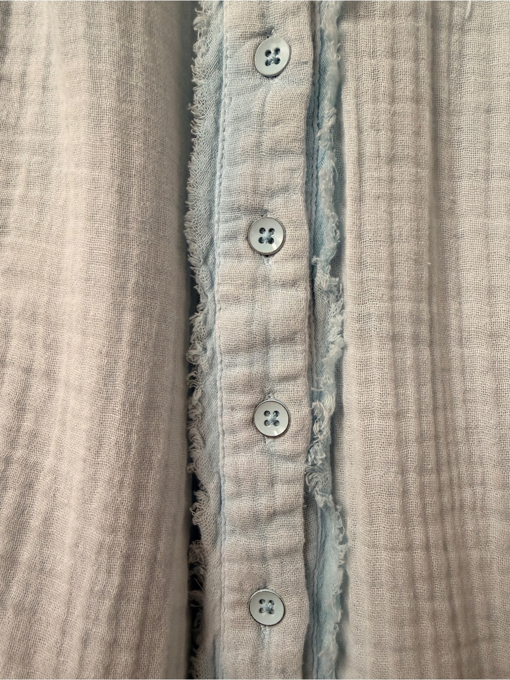 Free People We The Free Valley Double Cloth Shirt in Ice Water - Picture 5 of 8